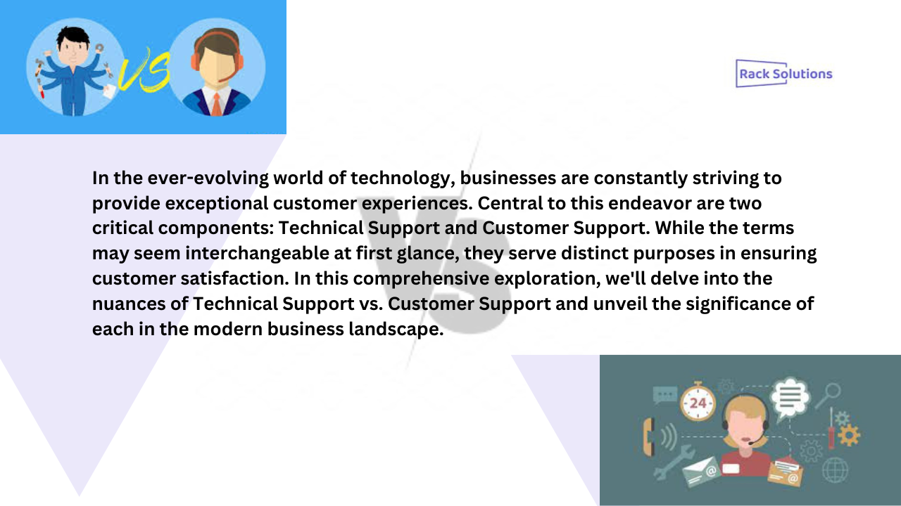 Difference Between Customer Support & Technical Support – Rack Solutions LLC